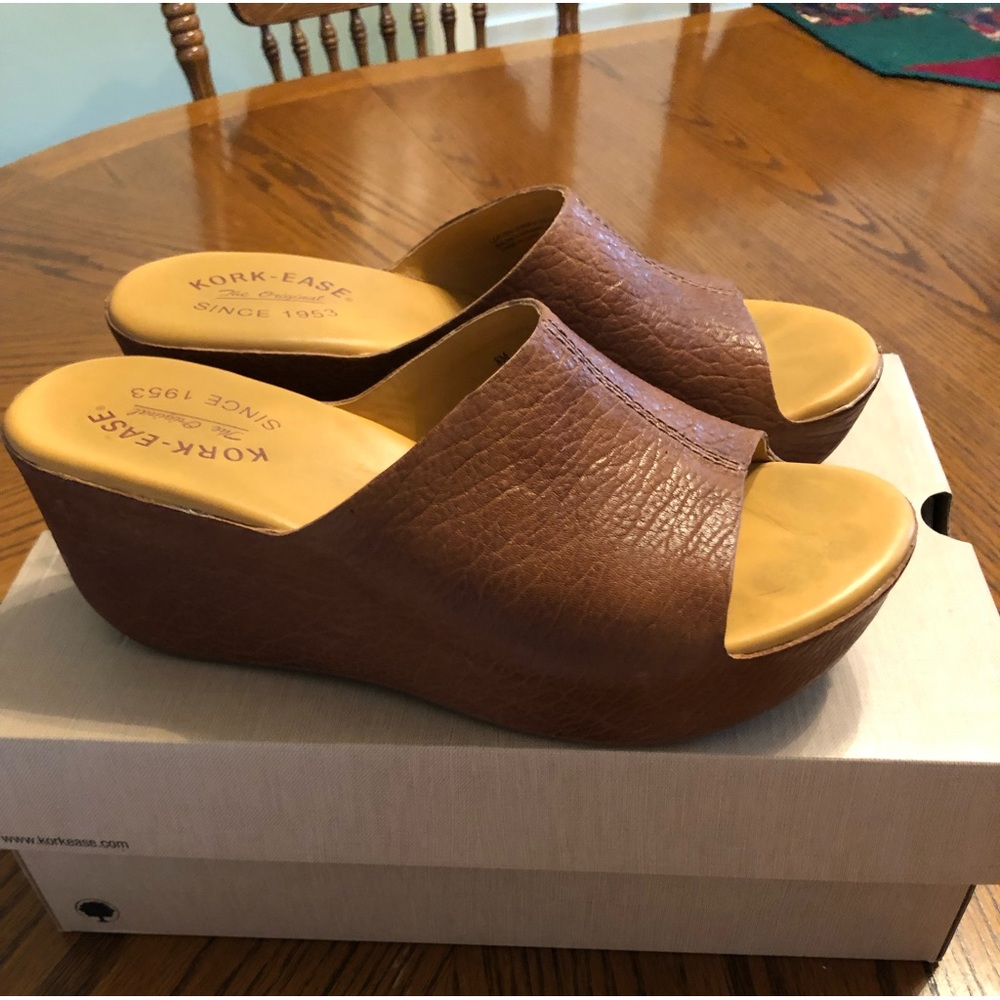 Kork Ease Slide Leather Wedges